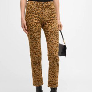 Mother Hit The Spot The Mid Rise Rider Ankle Jeans in Cheetah